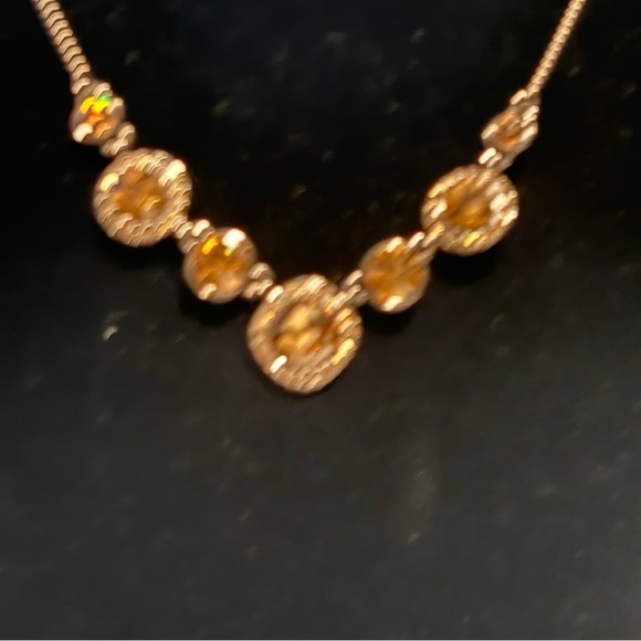 Givenchy chocolate color metal with big beautiful crystal rhinestones - Picture 4 of 10